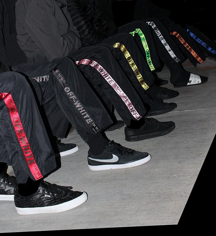 Nike off white 2025 track pants